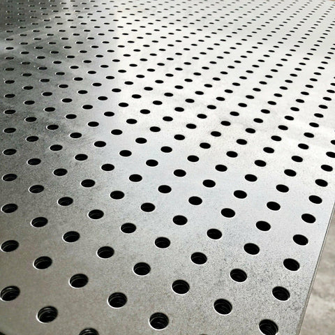 Lochblech Schwarz RAL 9005 Stahl Verzinkt Pulverbeschichtet RG 4,5-15mm  1,5mm dick magnetisch Neu (500 mm x 100 mm)