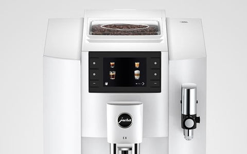 Jura E8 Piano White Generation 4 Bean-to-Cup Coffee Machine