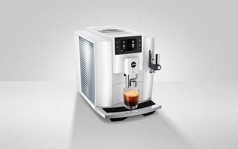 Jura E8 Piano White Generation 4 Bean-to-Cup Coffee Machine