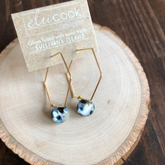 Glass earrings infused with sand by eluCook Designs 