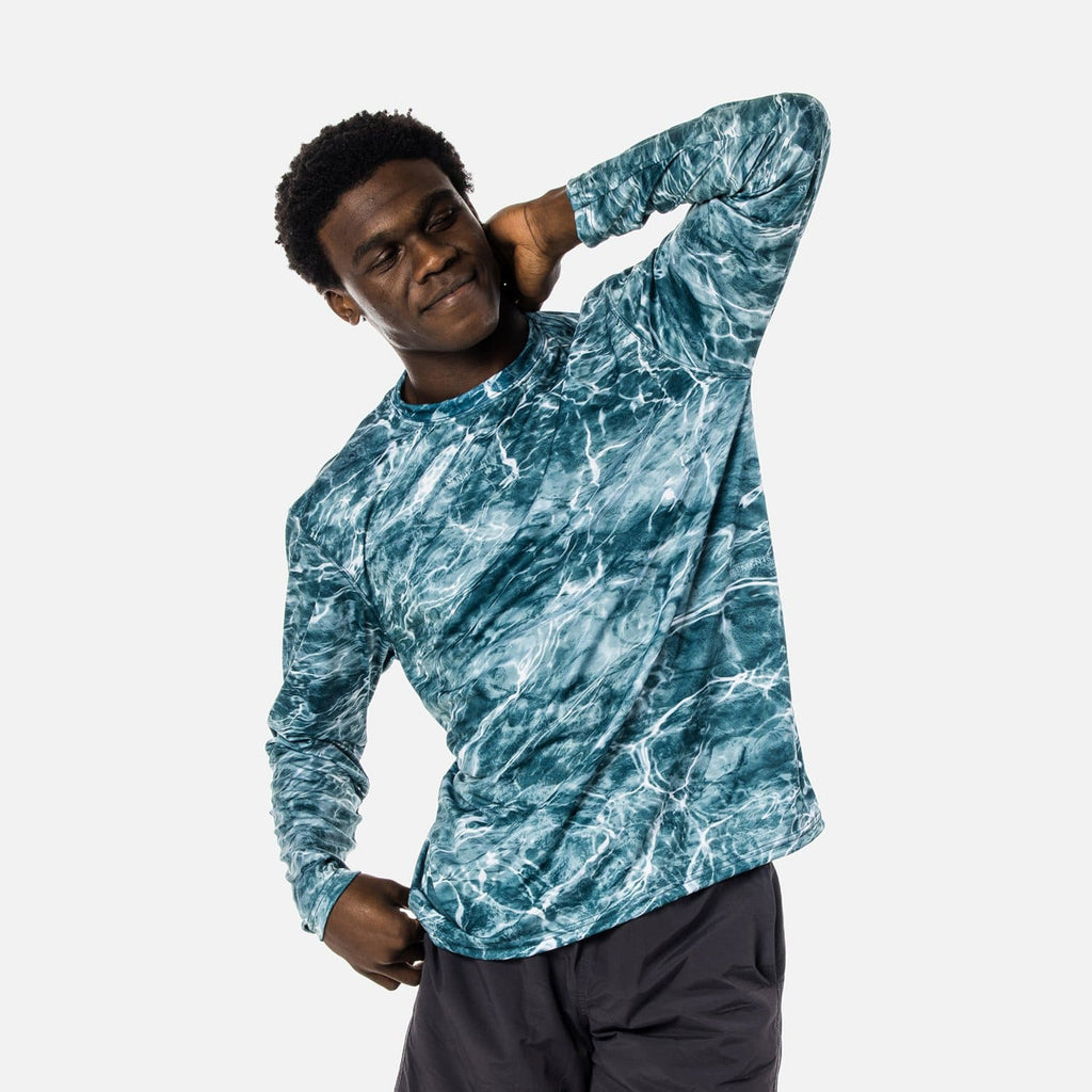 man-in-long-sleeve-patterened-uv-protection-shirt