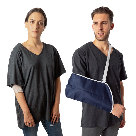  Inspired Comforts Unisex/Men's Post Surgery Shirt - All Access  w/Stick On Fasteners (Blue,S) : Health & Household