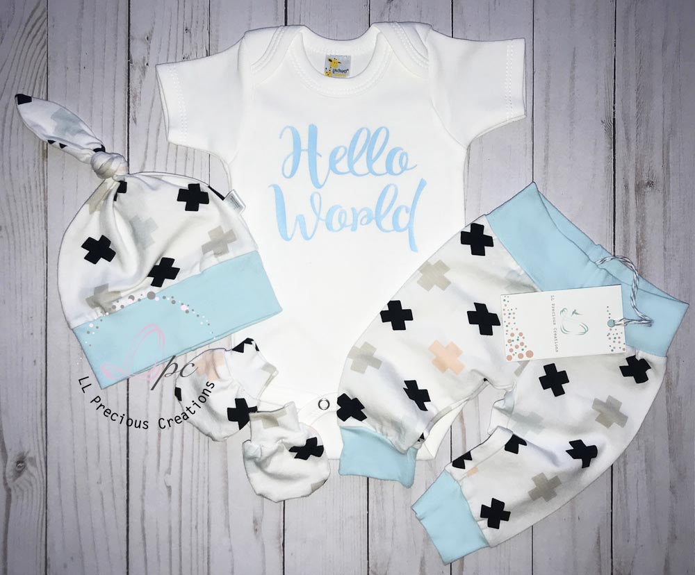 Welcome to the World' New Baby Coming Home Outfit