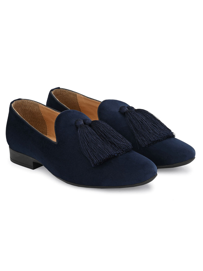 Belagio Blue Tassel Loafers