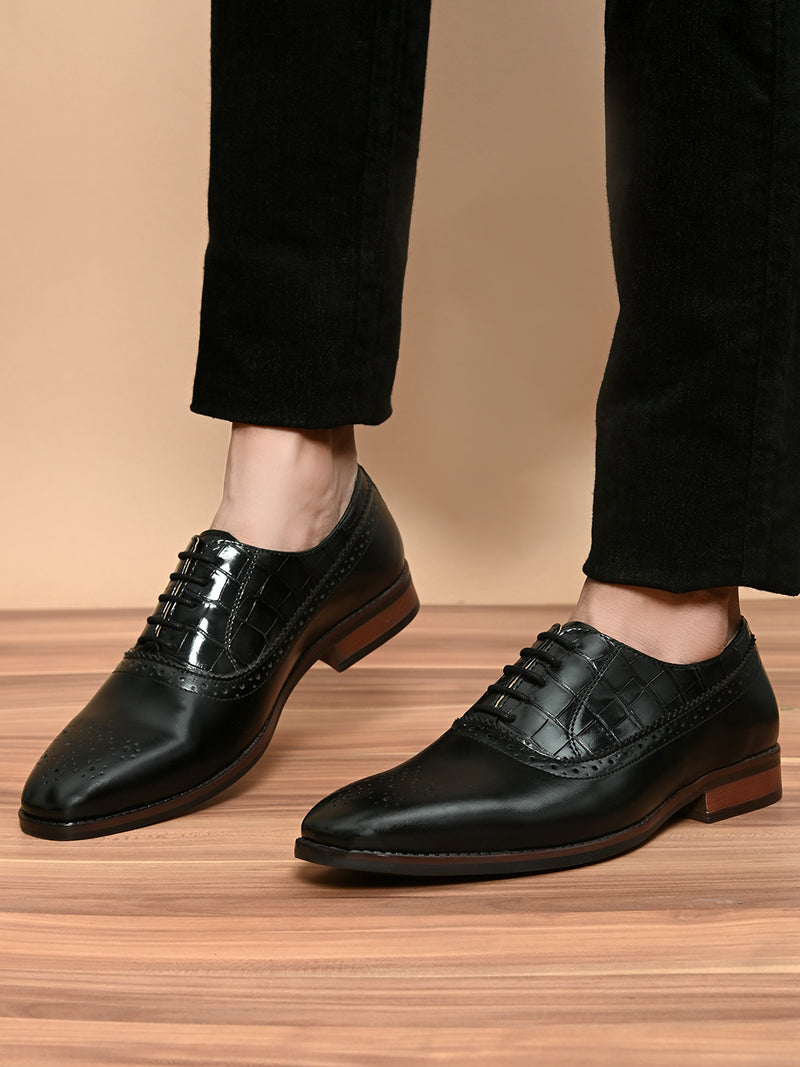Buy Brogan Black Derby Shoes Online – Sanfrissco