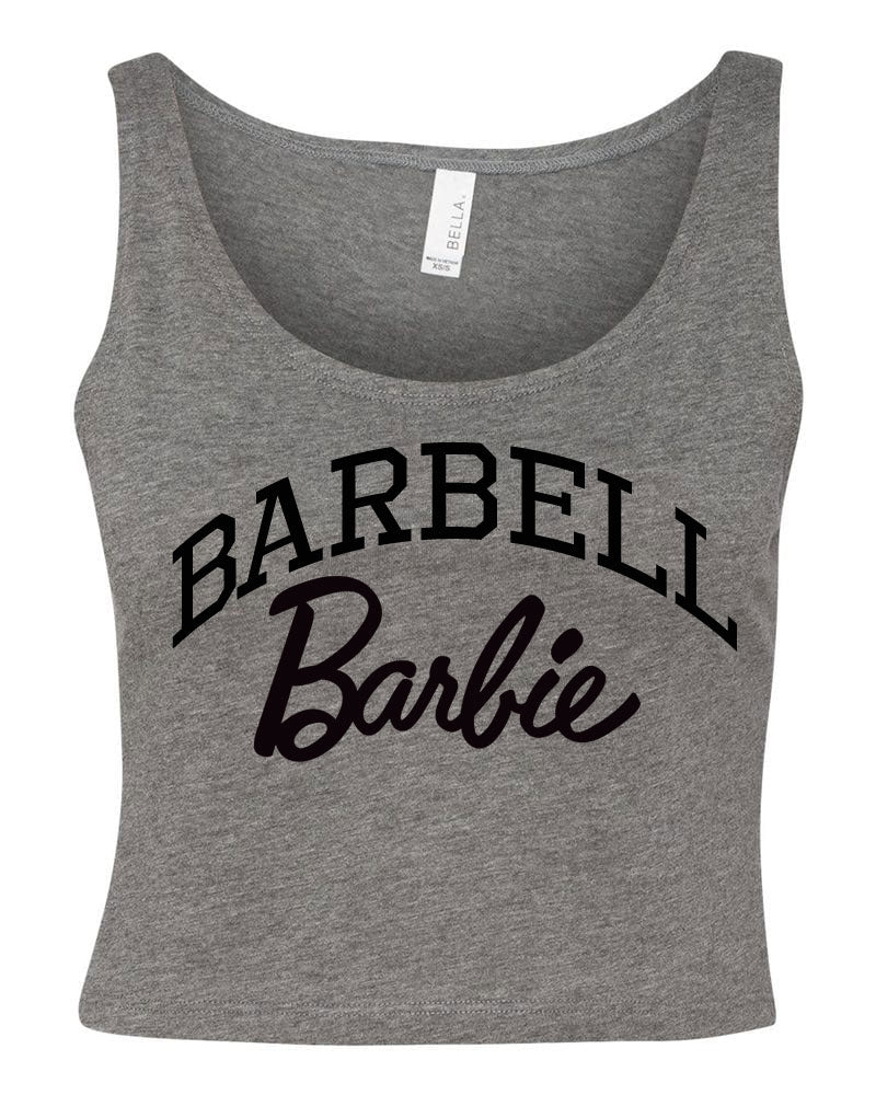 white barbie crop top