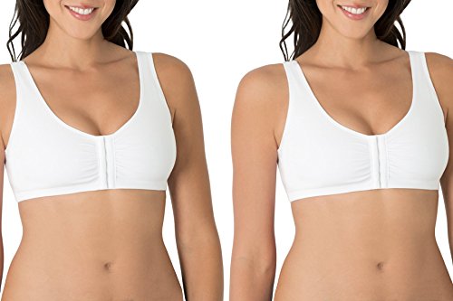 fruit of the loom sports bra front closure