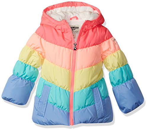 Download OshKosh B'Gosh Girls' Toddler Perfect Colorblocked Heavyweight Jacket Coat, Rainbow, 3T online ...