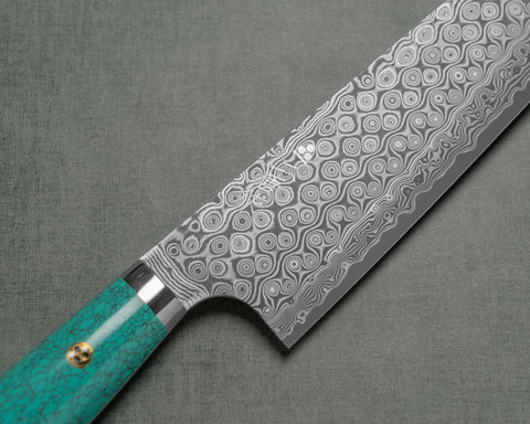 Japanese Chef Knife Gyuto- NIGARA - Stainless Ginsan - Damascus - w