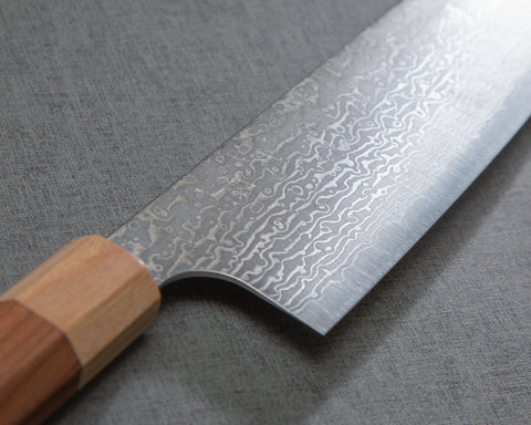 Kei Kobayashi R2 Special Finished CS Japanese Chef's Knife SET  (Gyuto210-Slicer-Santoku-Vegetable-Petty) with Red Lacquered Wood Handle