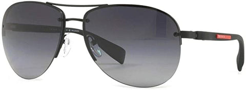 Prada Linea Rossa PS 56MS DG05W1 Black Metal Aviator Sunglasses