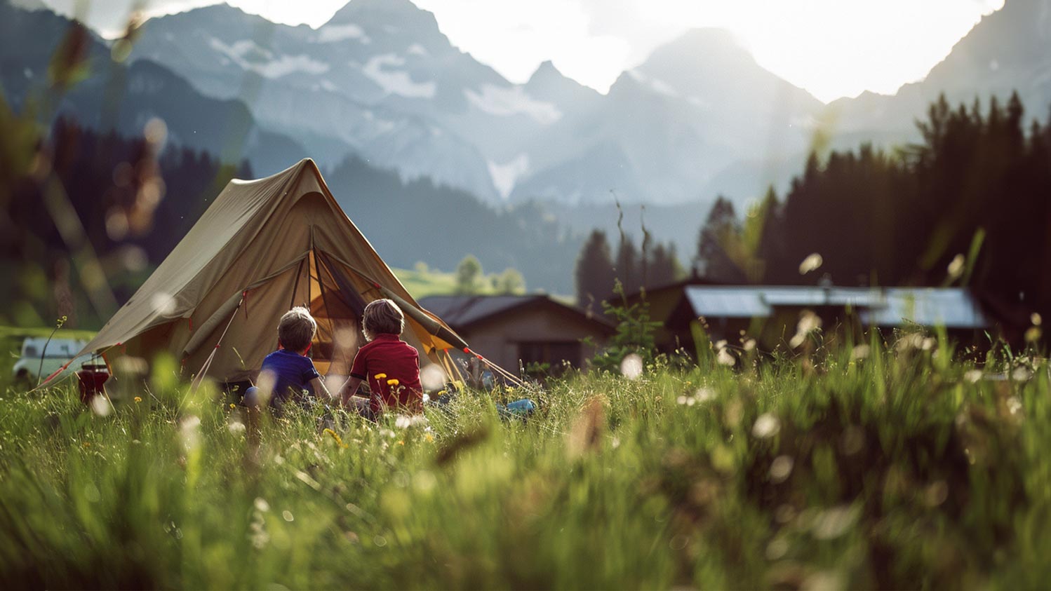 camping berge kinder zelten sommer alpen