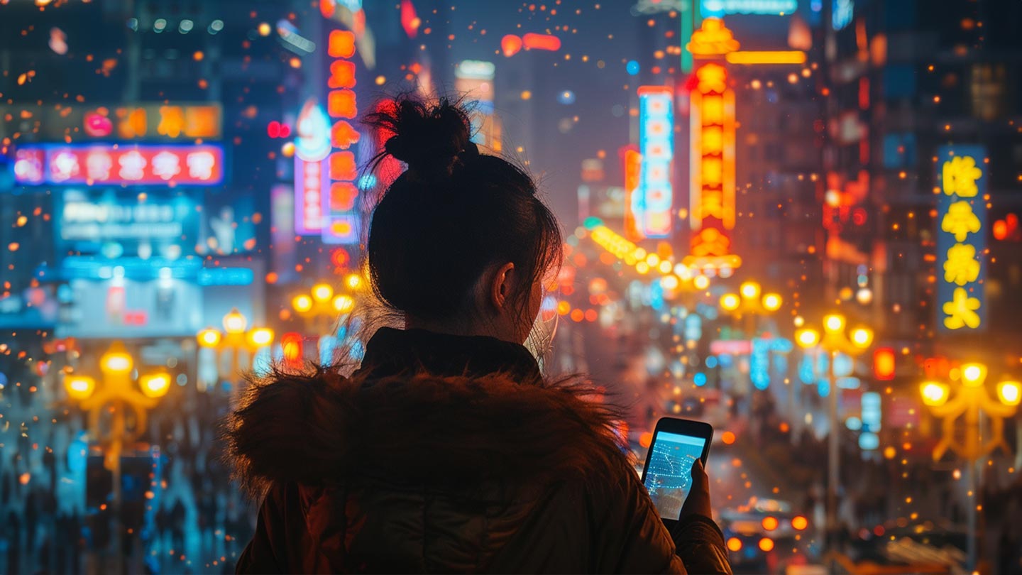 China Einwohner Technik Modern Smartphone