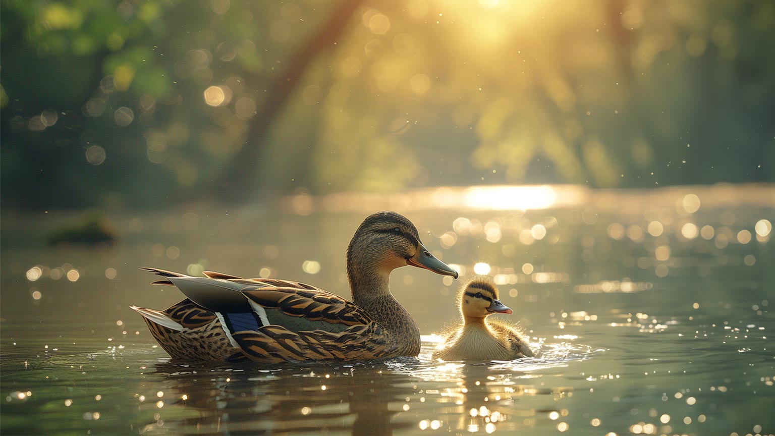 enten familie ammersee deutschland bayern