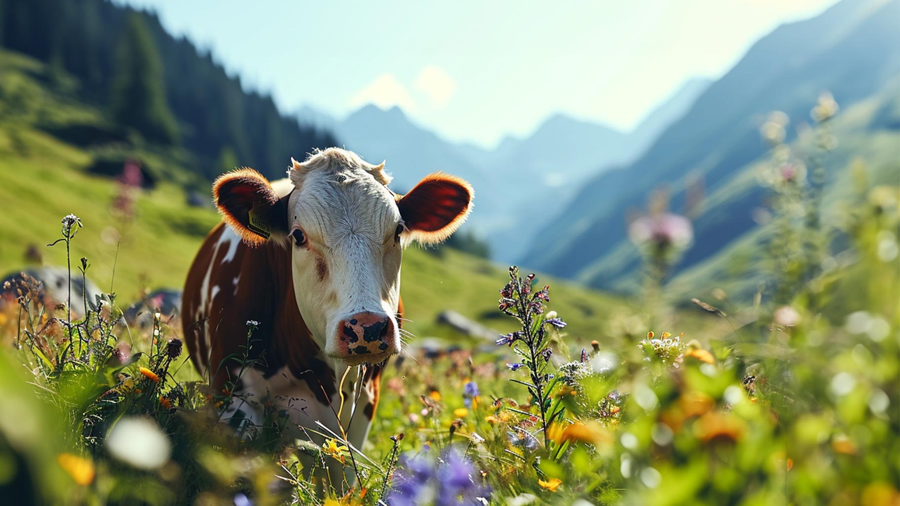 Kuh Alm Montafon Österreich Erholung Urlaub