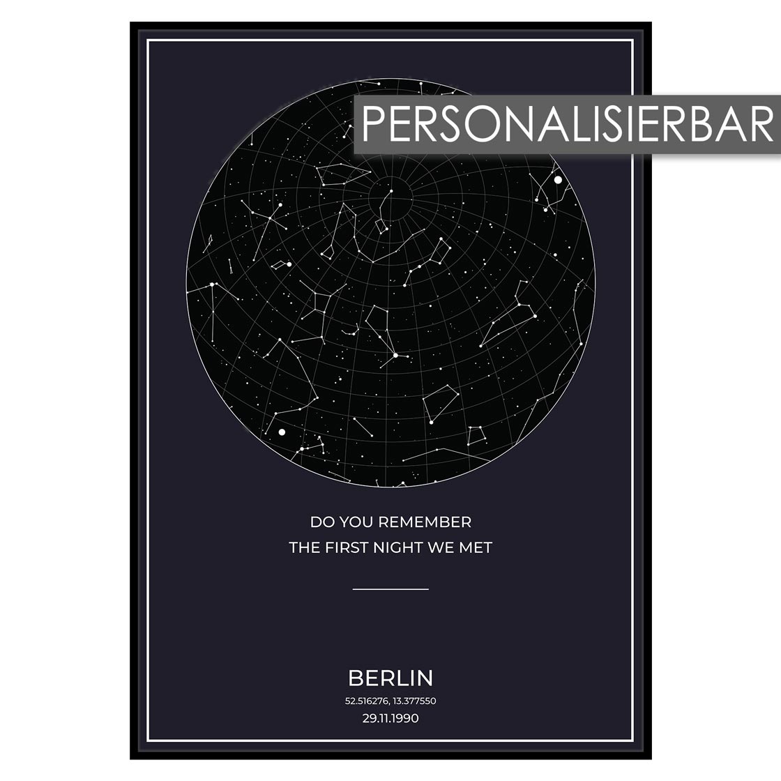 Sternenkarte Poster Personalisierbar Die Weltkarte