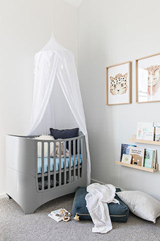 Silk Cot / Crib Fitted Sheet in Sky Blue by Sleepy Silk