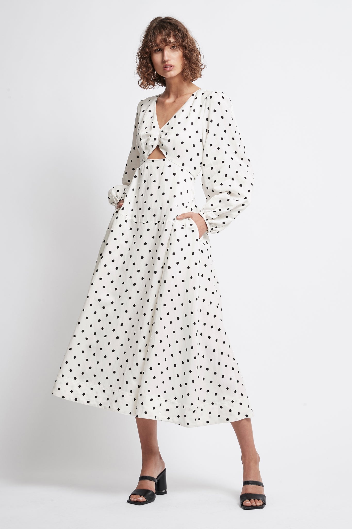 midi dot dress