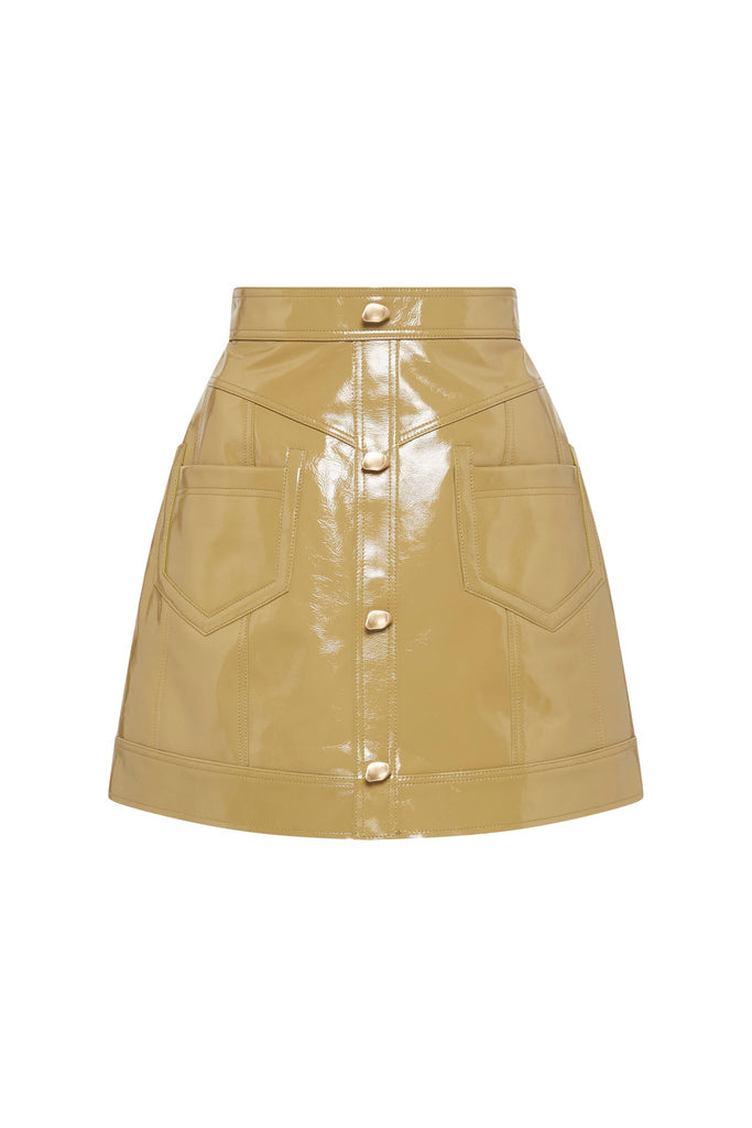 Promenade Leather Pocket Skirt