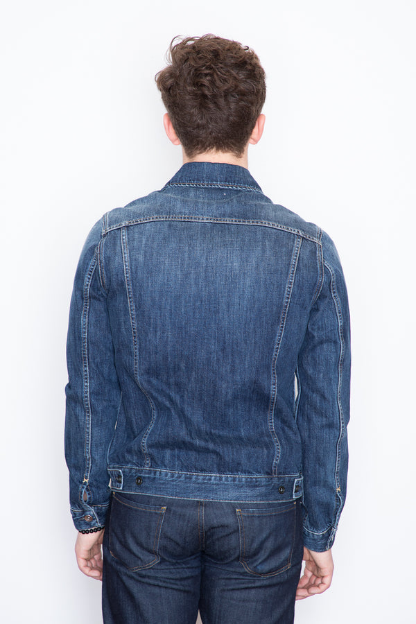 Cotton Desert Landscape Jacket - Washed Denim Blue - GBNY