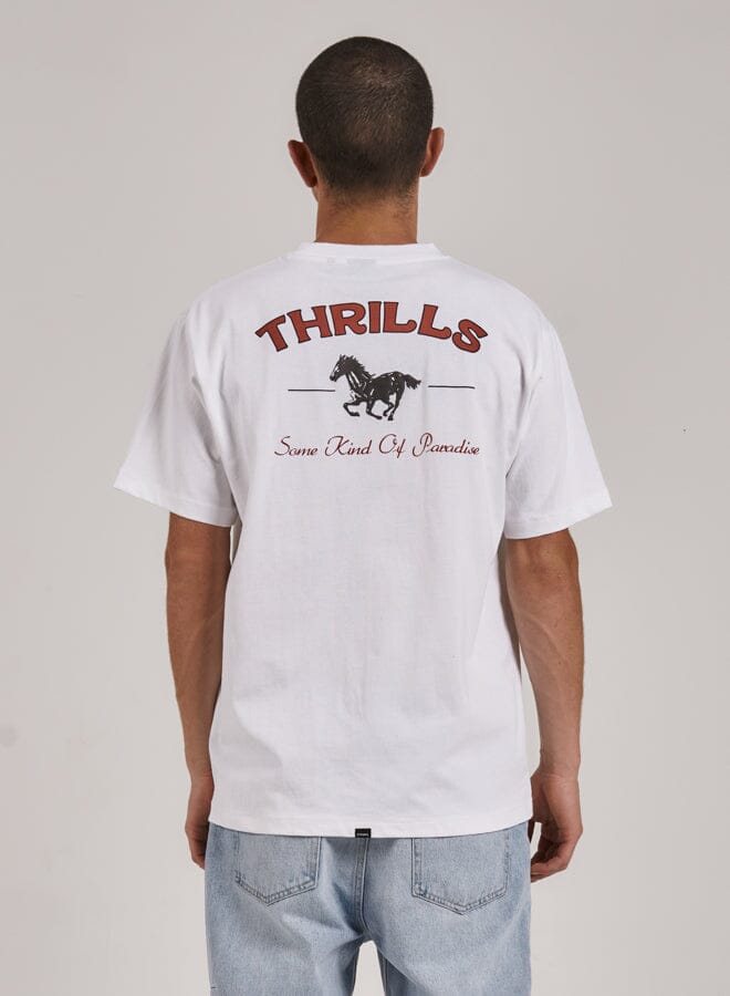 Riding in Paradise Y2K Ringer Tee - Dirty White