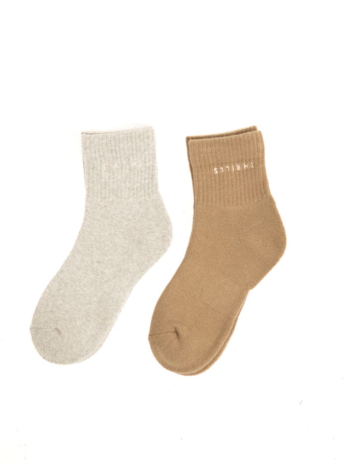 Minimal Thrills 2 Pack Sock - Grey Marle-Dune – THRILLS CO