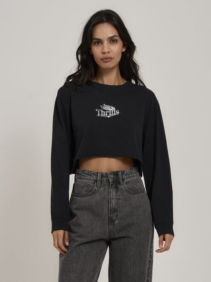 Iron Eagle Merch Super Crop Tee - Twilight Black