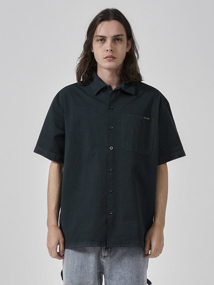 Hard Yakka x Thrills Short Sleeve Work Shirt - Black