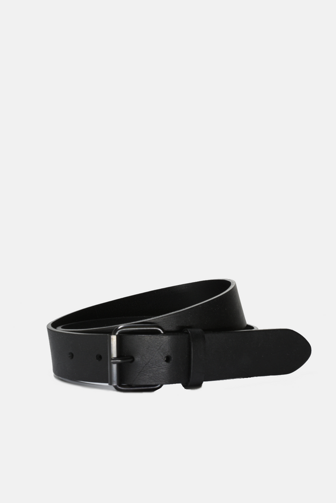 Dark Navy Leather Belt