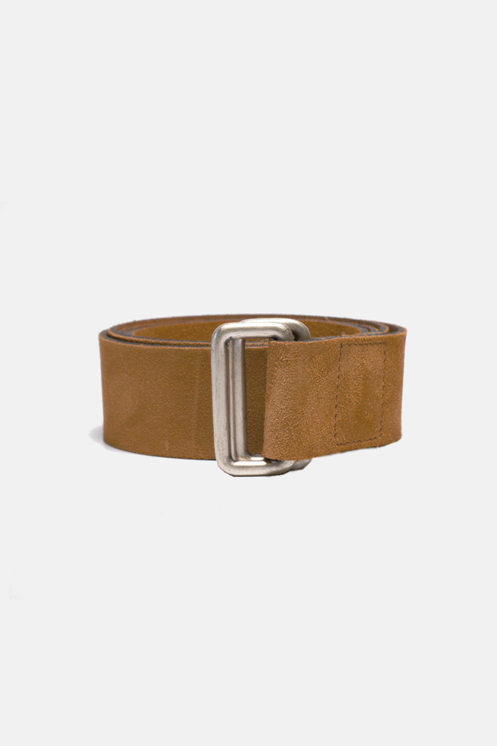 Camel Suede Square Ring Belt