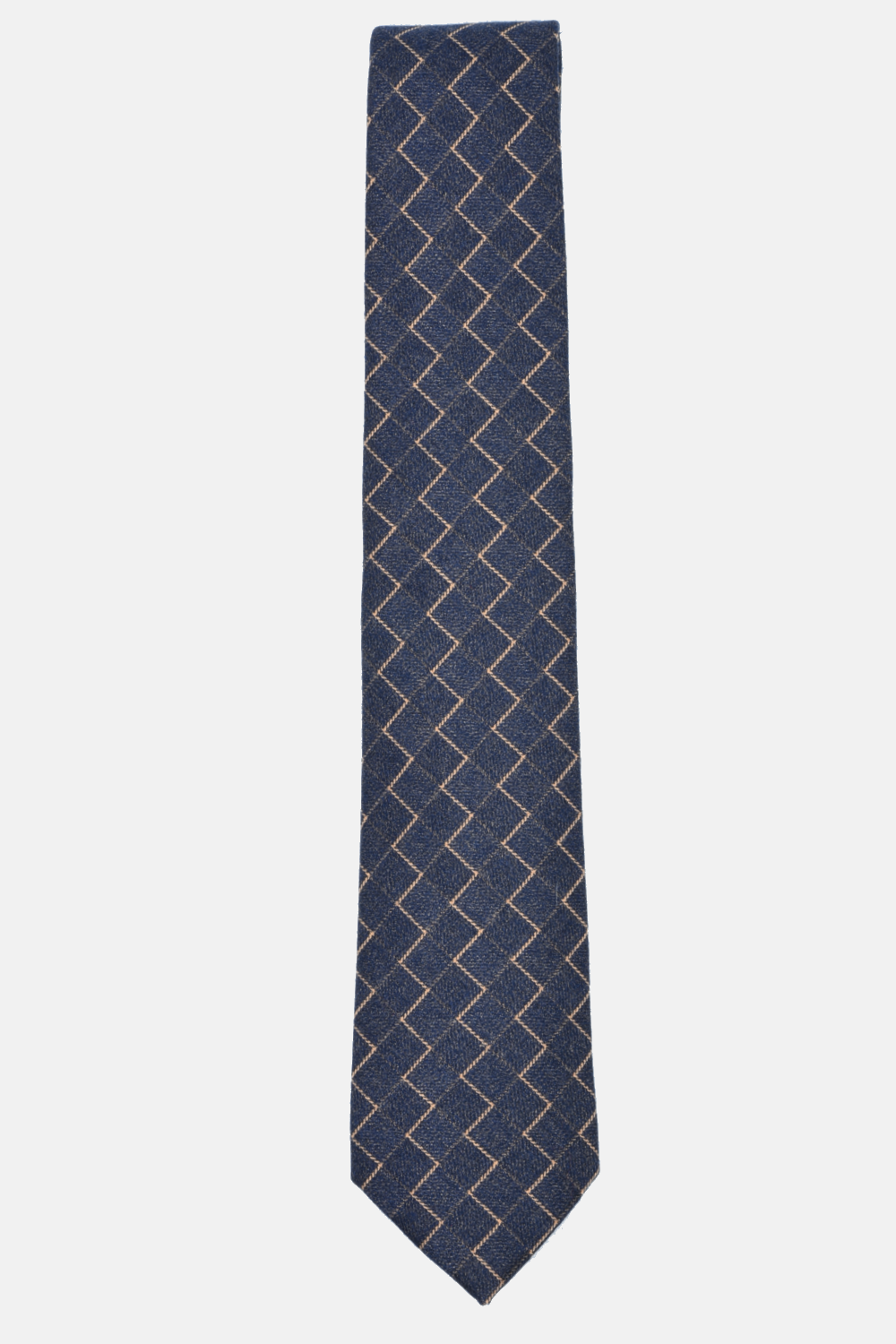 Navy/Beige Zig Zag Tie