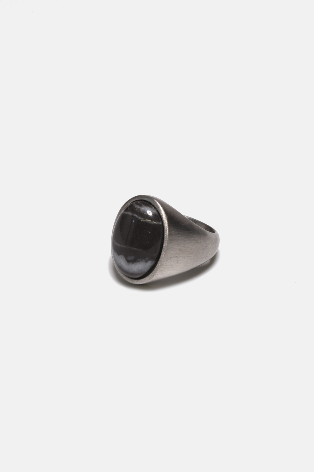 Large Black/White Jasper Ring