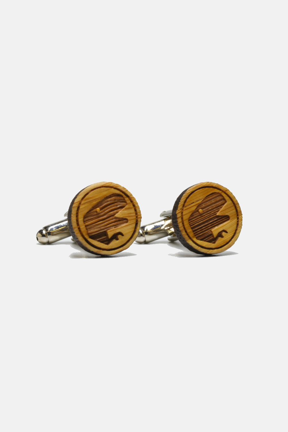 Wood T-rex Cufflinks