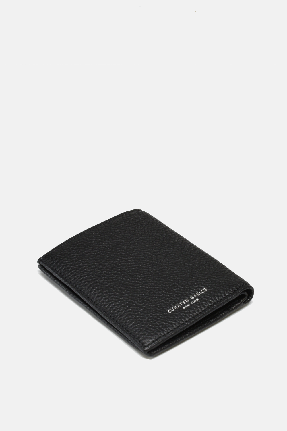 Vertical Pebble Grain Bill-fold Wallet