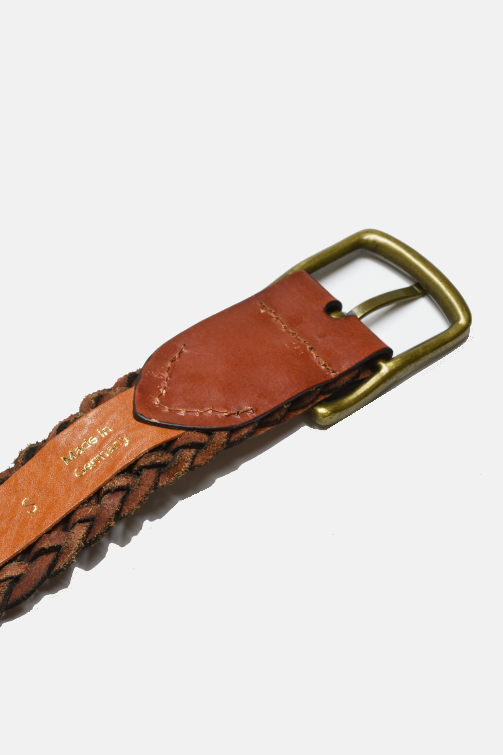 Brown Woven Leather Belt