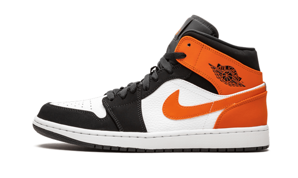 jordan 1 mid shattered backboard on feet