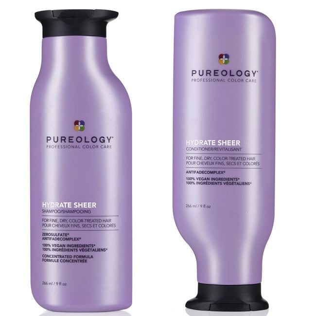 Pureology Hydrate Sheer Shampoo And Conditioner 250ml Duo