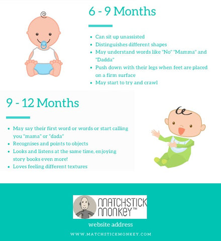 The Cutest Baby Developmental Milestones Chart aged 0-12 months ...