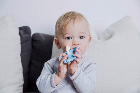 Matchstick Monkey Teething Toy Light Blue