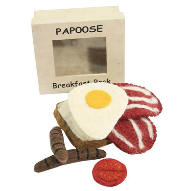 Felt food toy - Breakfast Set - 7 pieces - From Papoose's felt food collection - Papoose