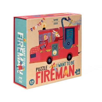 LONDJI Puzzle - I want to be... Fireman Puzzle - 36pcs