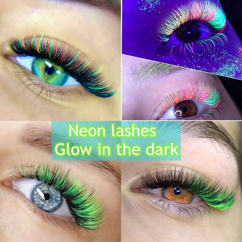 Neon eyelash extensions