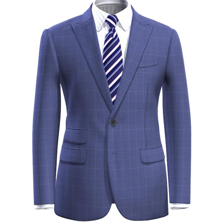 Best Tailored Checkered Suit Men Blue Check Suit Tailor Made - HABASH FASHION