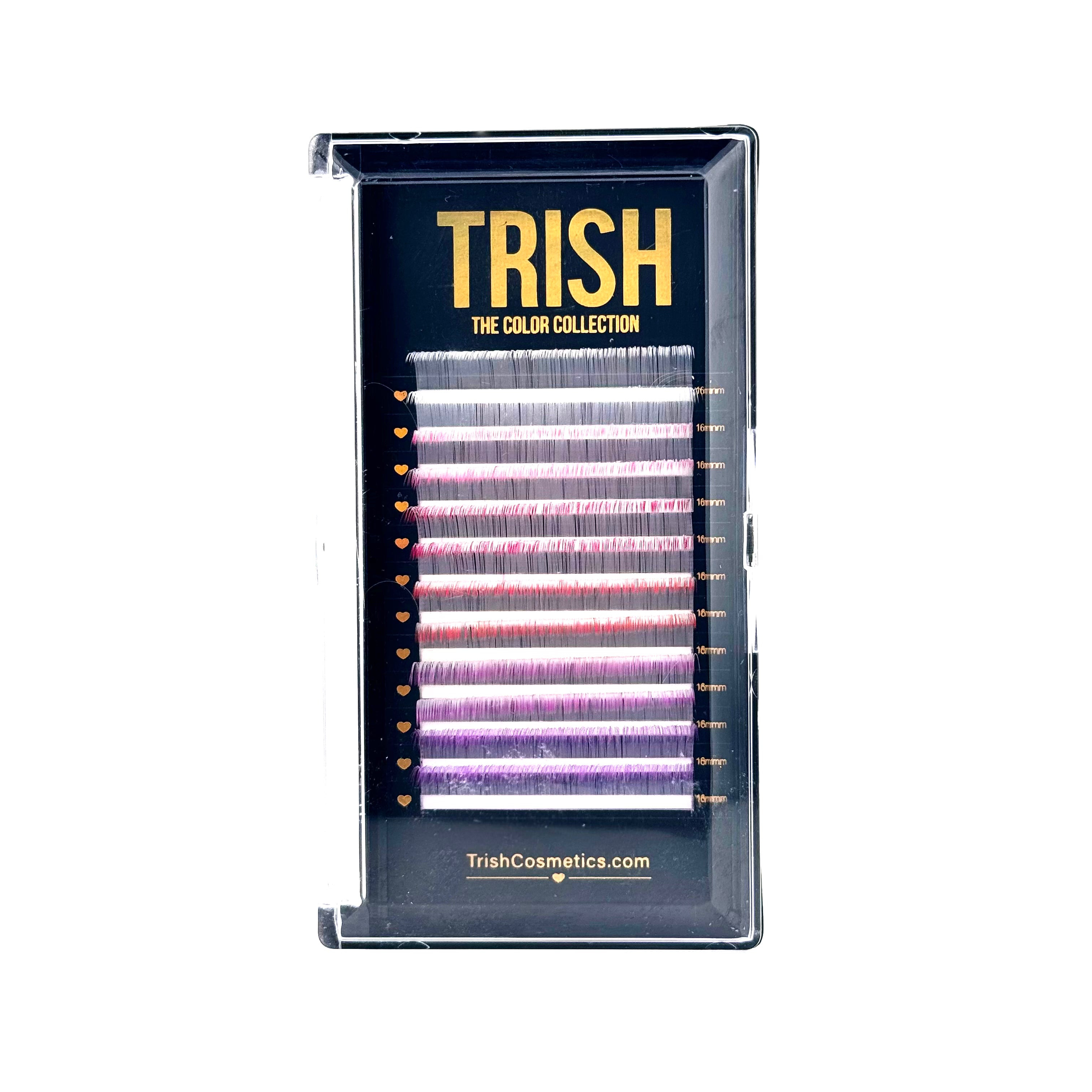 White Series Ombre Lash Tray – CC Curl .05 | 14–18mm White Color Lashes | Trish Co