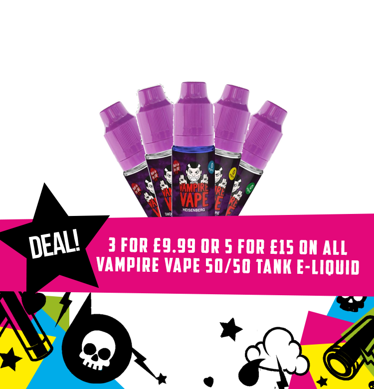 Vampire Vape 10ml - 3 for £10, 5 for £15 or 10 for £25