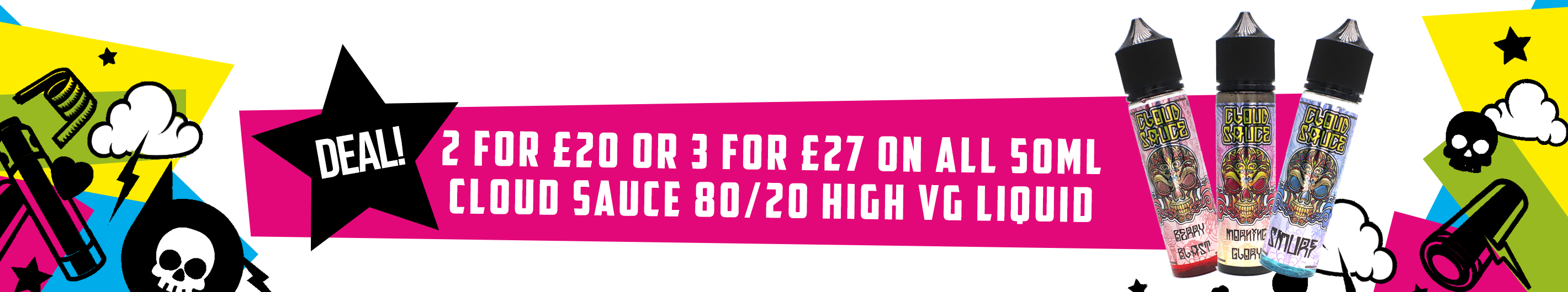 Cloud Sauce 50ml Short-Fill - 2 for £11 or 3 for £27