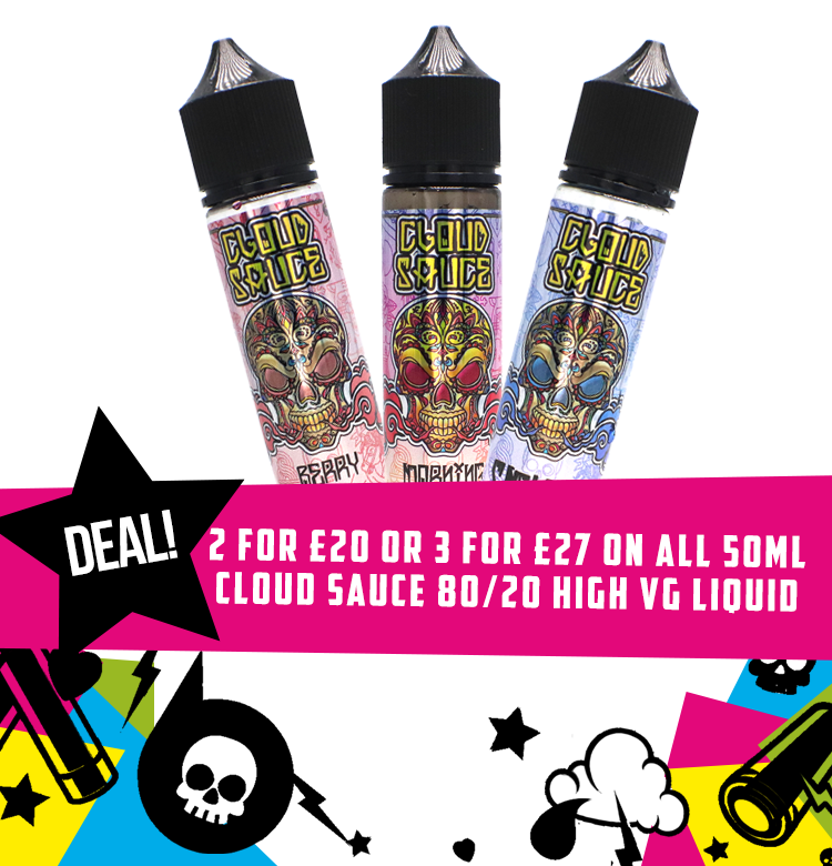 Cloud Sauce 50ml Short-Fill - 2 for £11 or 3 for £27