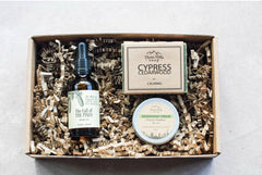 Gift Set containing a Luxury Beard Oil, a natural deodorant cream and a Cypress & Cedarwood soap bar