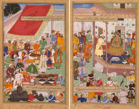 Akbar Receives The Iranian Ambassador Sayyid Beg in 1562
