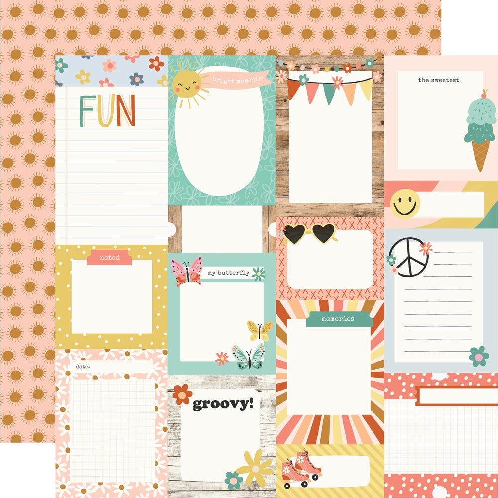 Journal Elements 12x12 Paper-Simple Stories Boho Sunshine